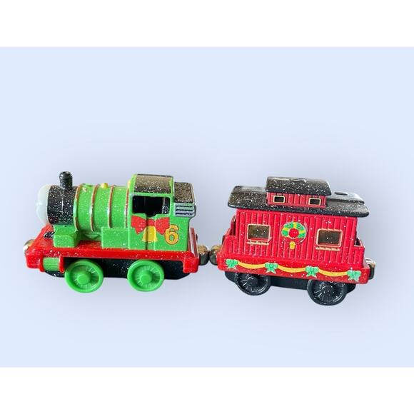 Thomas & Friends Percy Train Caboose Take N Play Diecast Lot 2 Holiday Christmas - Picture 2 of 6